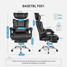 Ergonomischer Bürostuhl 200KG - Chefsessel PU-Leder