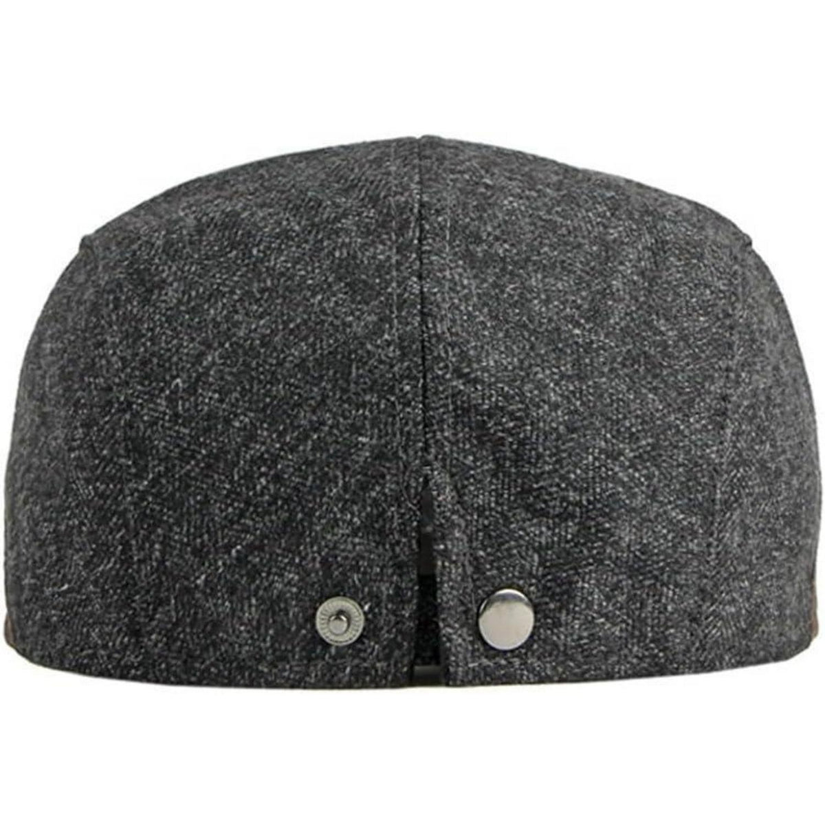 Herren Schiebermütze Winter Verstellbar – Warme Flat Cap Schwarz