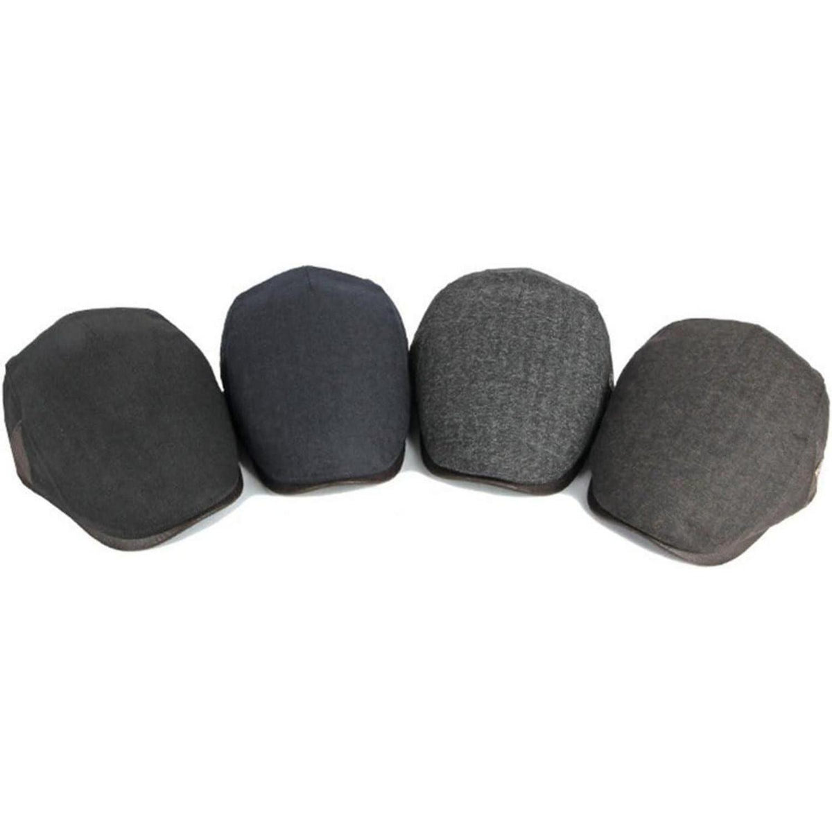 Herren Schiebermütze Winter Verstellbar – Warme Flat Cap Schwarz