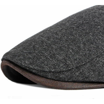 Herren Schiebermütze Verstellbar Marineblau – Warme Winter Cap