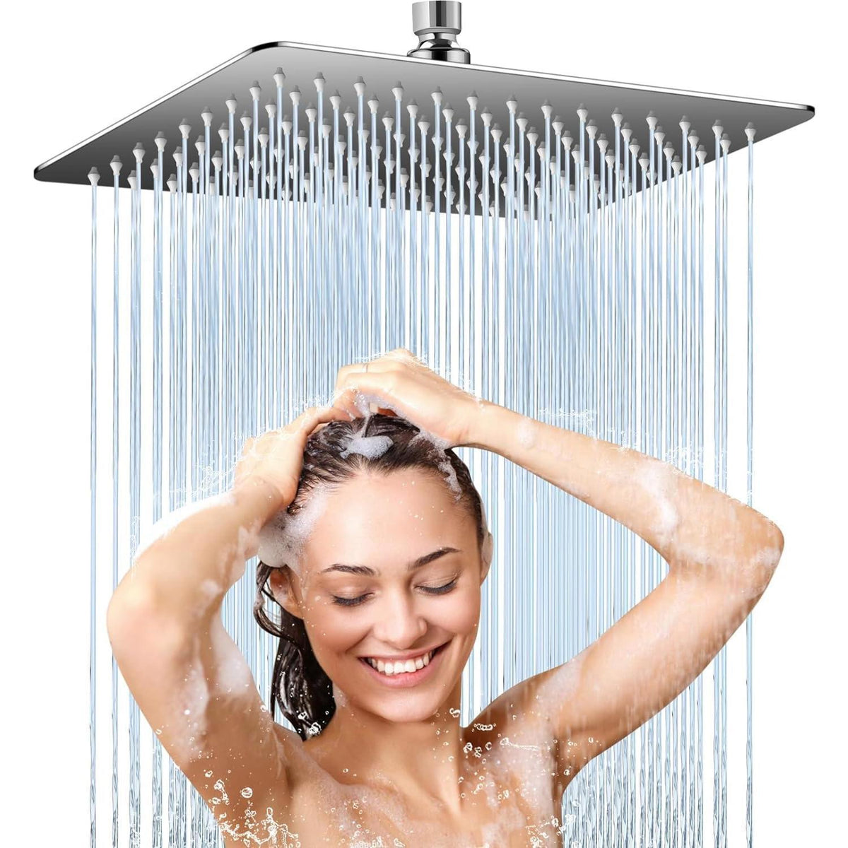 Regendusche 30x30cm Edelstahl gebürstet Chrom