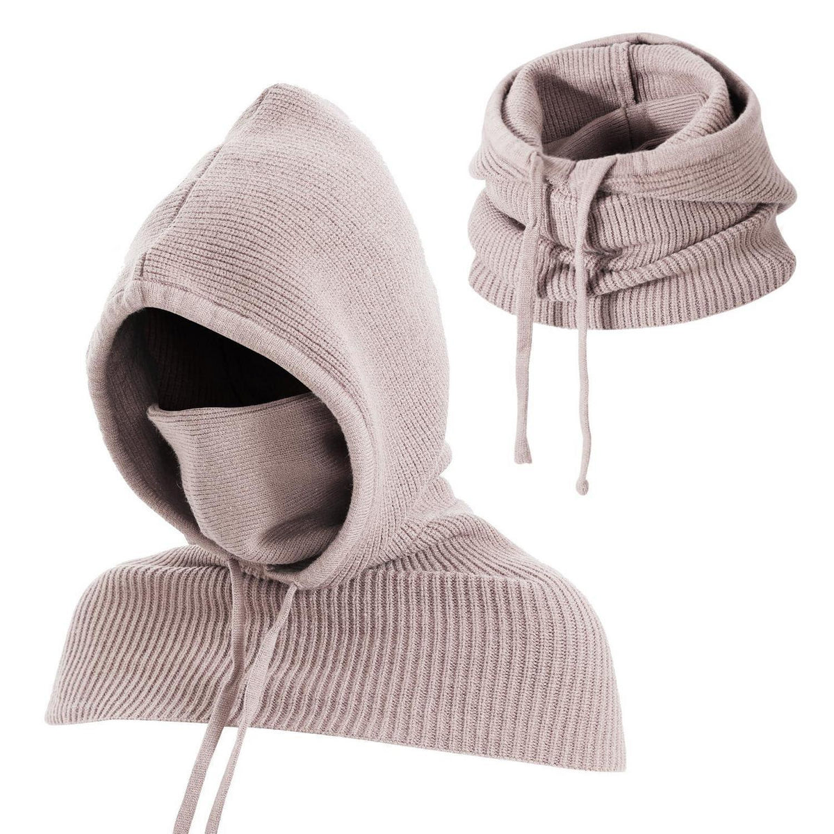 Winter Sturmhaube & Schal 3-in-1 – Beige
