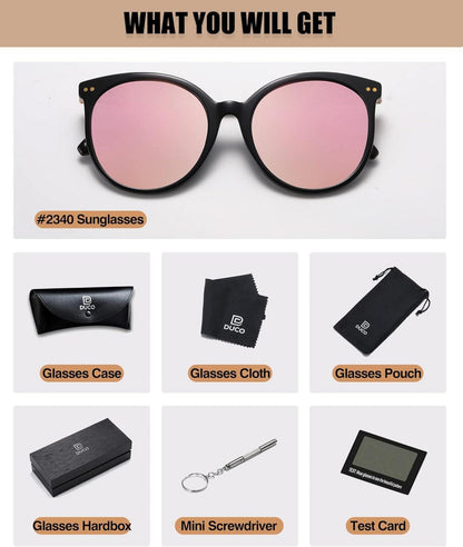 Retro Polarisierte Runde Damen Sonnenbrille Vintage UV400 Acetat