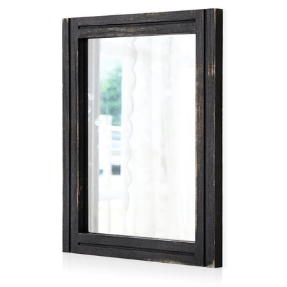 Retro Wandspiegel Holzrahmen Rechteckig 50,8 x 40,6 cm