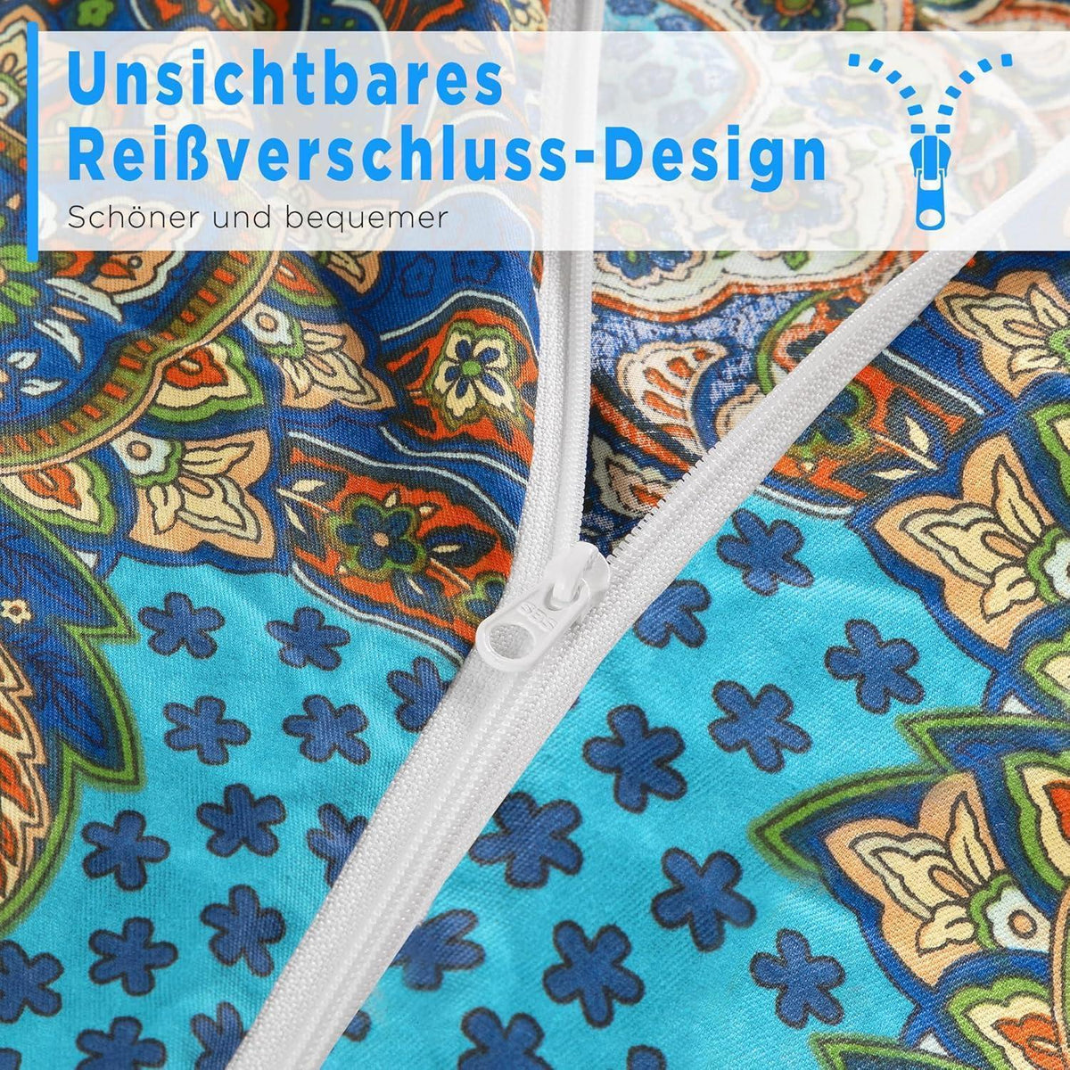 Bettwäsche-Set 135x200 Baumwolle Renforcé, Dunkelblau/Gold