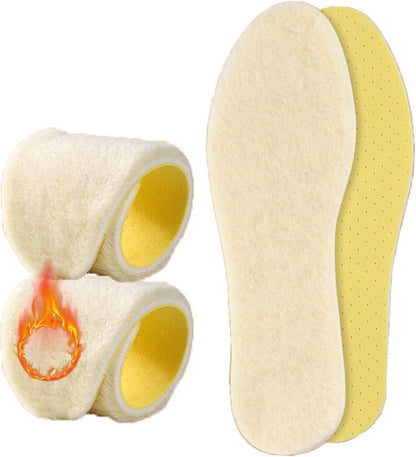Warme Winter Einlegesohlen Lammwolle Thermo Einlagen Winterschuhe