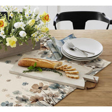 Tischdecke Wilde Tusche Blumen 120x120 cm Braun