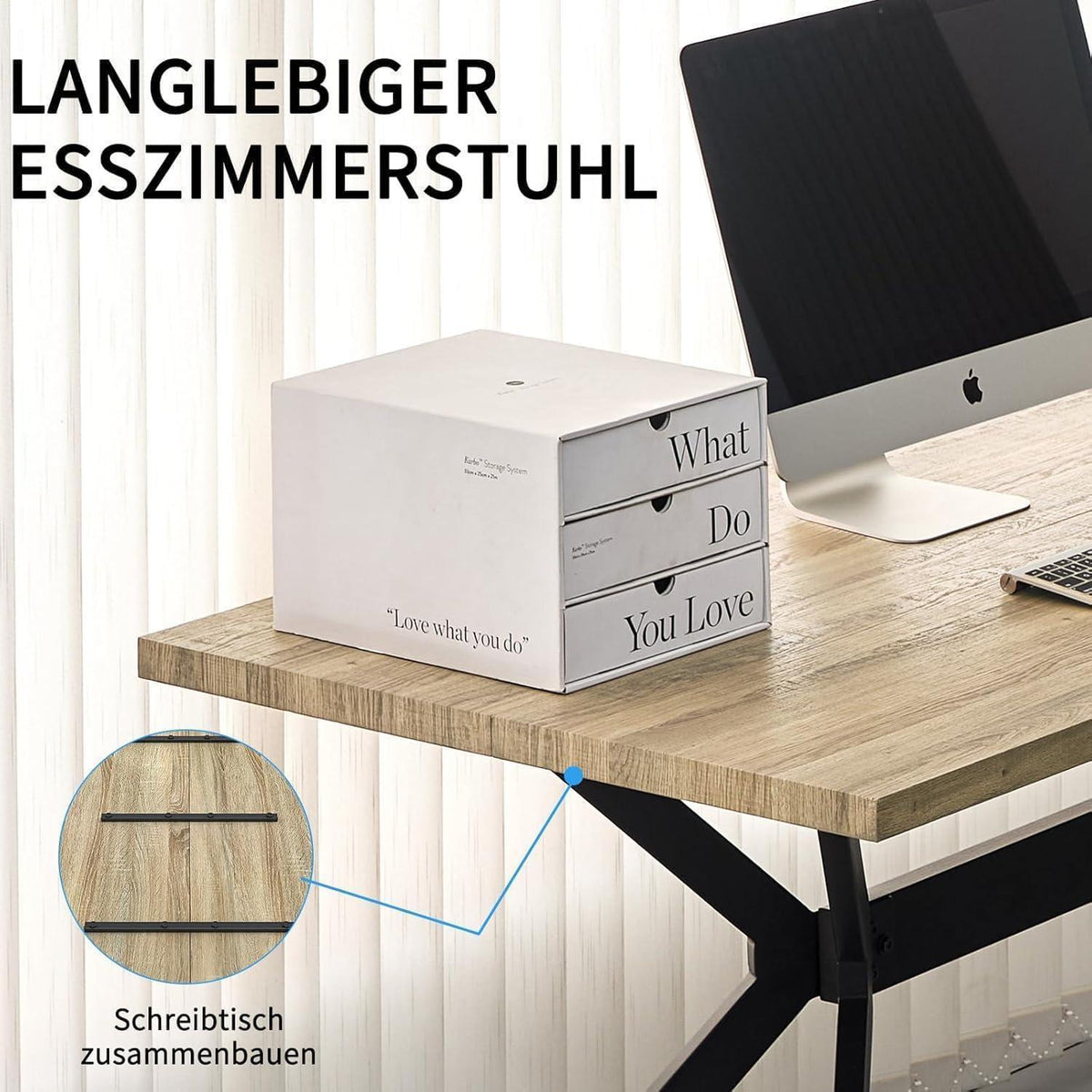 Esszimmergruppe mit Esstisch & 4 Stühlen – Modern & Komfortabel
