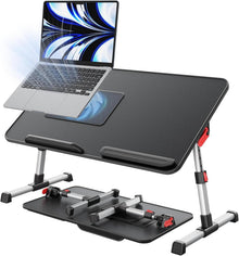 Klapptisch Laptop Ständer mit USB Ventilator Schwarz 52x30cm