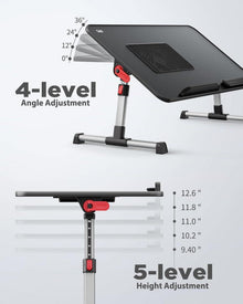 Klapptisch mit USB Anschluss, Laptop Ständer, Lapdesk (52
