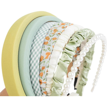 DRESHOW Haarreifen Set 7 Stück Blumen Vintage Stirnbänder
