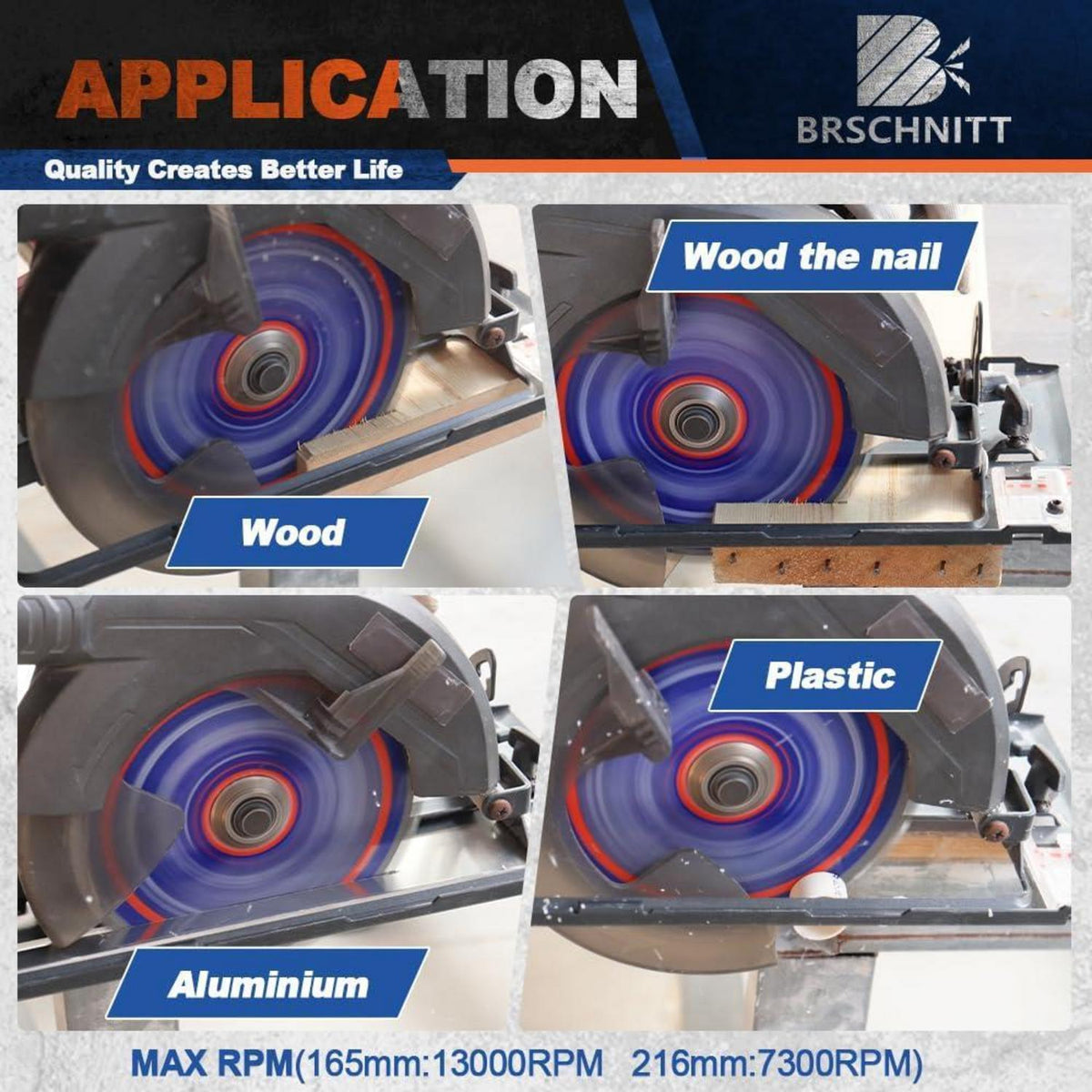 Kreissägeblatt 216mm 60T für Holz, Metall & Alu (6 Stück)