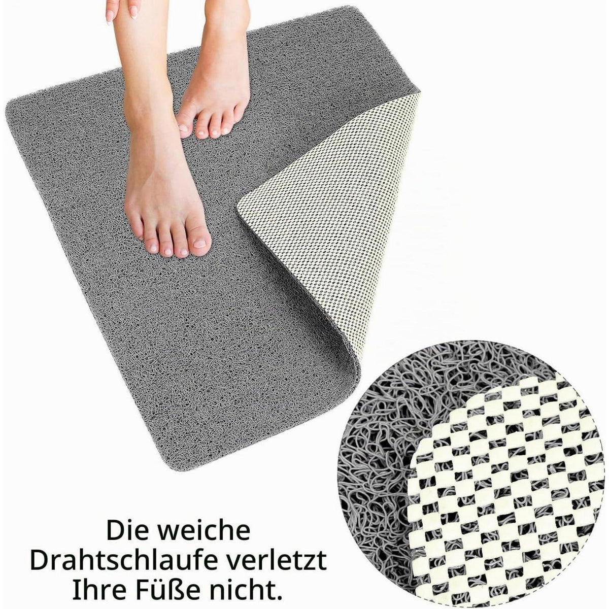 Rutschfeste Duschmatte 60x60 cm – Schnell Trocknend & Komfortabel