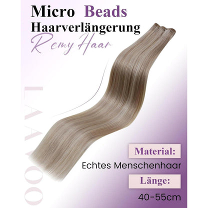 Blond Highlight Echthaar Tressen – Remy Weft #18/613, 50g
