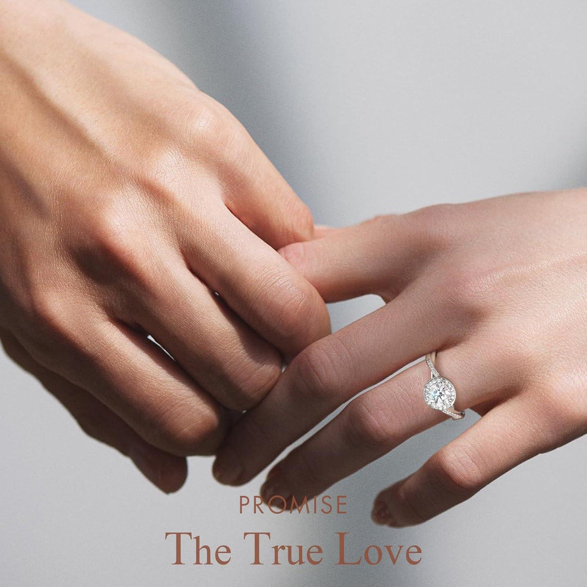 Moissanite Verlobungsring Damen 1-2 Karat VVS1 D 925 Silber Weißgold 57