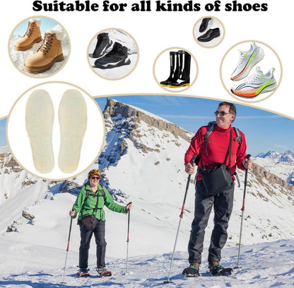 2 Paare Winter Einlagen Schafswolle Schaffell EU 37 CHN 38 wärmend atmungsaktiv