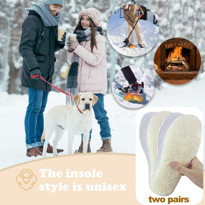 2 Paar Winter Einlegesohlen Schafwolle Gr. 42/43 atmungsaktiv