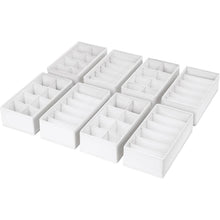 Schubladen Organizer 8er Set, 30x15x9 cm, Weiß