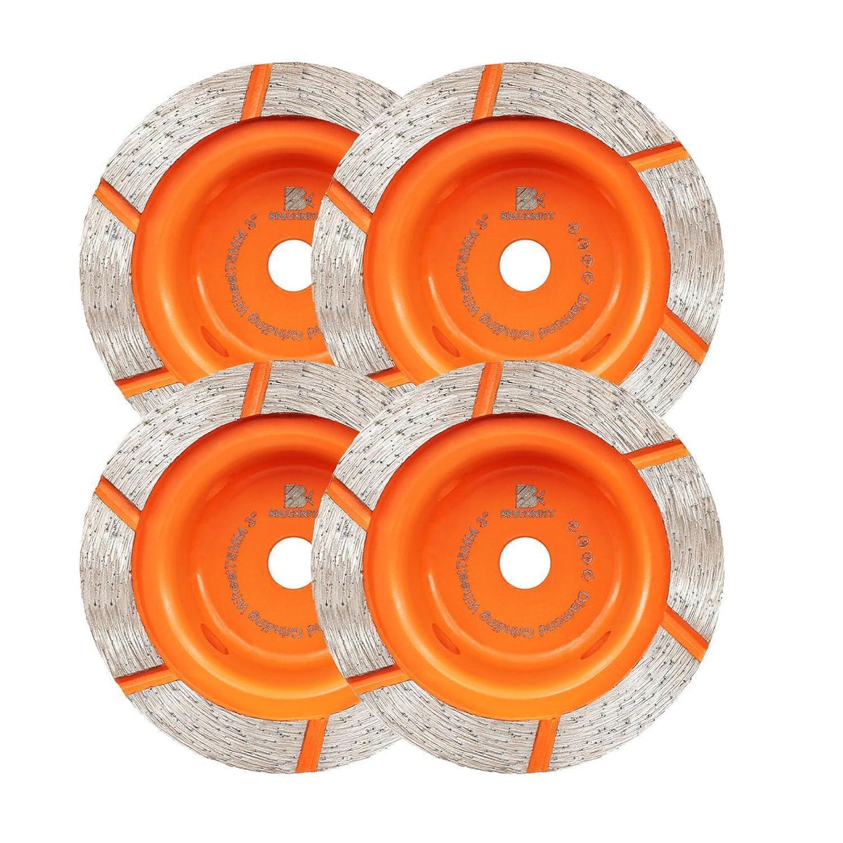 Diamant Schleiftopf 75mm für Beton & Stein (4 Stück)