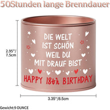 18. Geburtstag Kerze Mädchen – Geschenk für Frau & Freundin