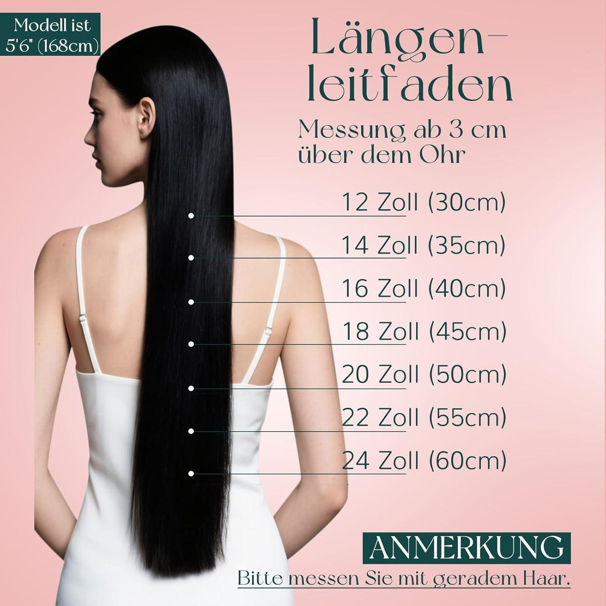Clip-In Haarverlängerung Echthaar Braun Balayage Ombre