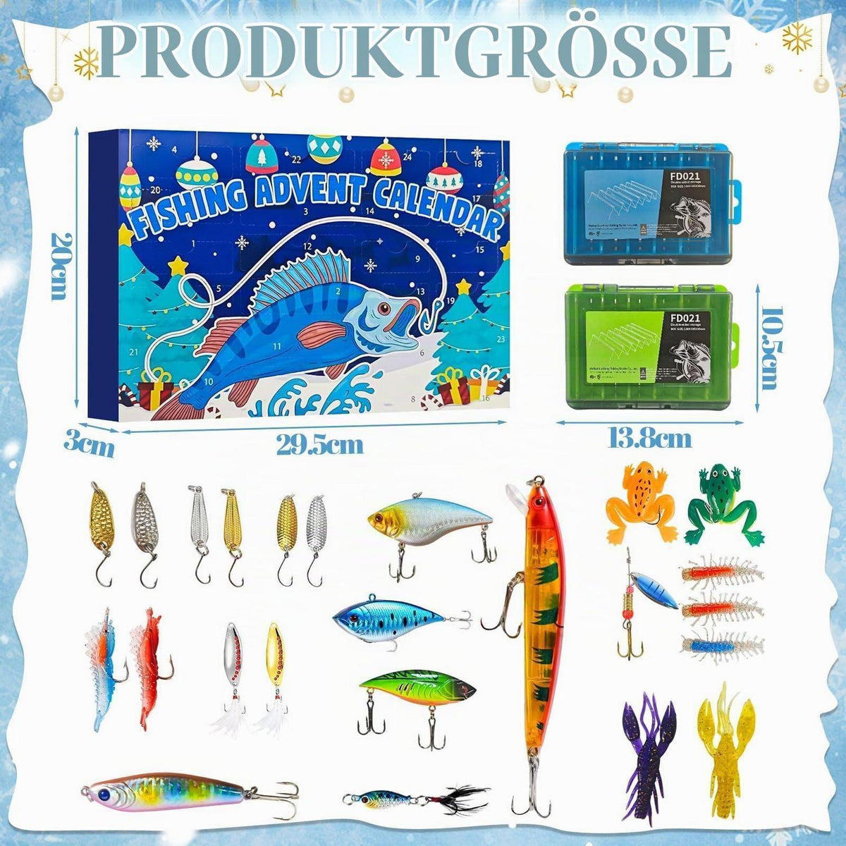 Angel Adventskalender 2026 mit Köder-Set für Angler