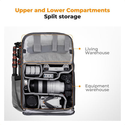 Kamerarucksack 20L mit Laptopfach für Fotografen & Drohnen