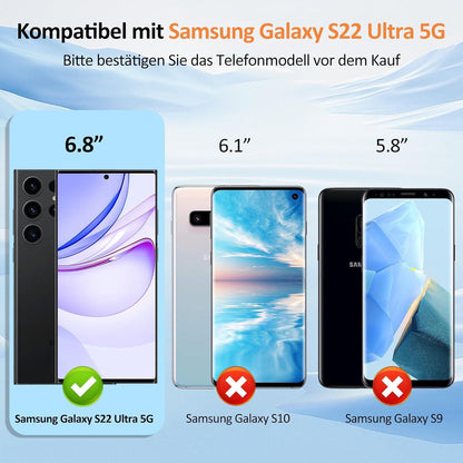 Schutzfolie Panzerglas Samsung Galaxy S22 Ultra 2 Stk