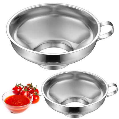 Edelstahl Trichter Set – 2er Pack für Marmelade & mehr