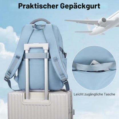 Laptop Rucksack Damen 15.6 Zoll – Babyblau, Schulrucksack Teenager