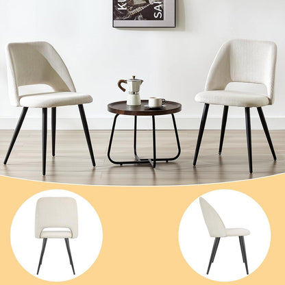 Esszimmerstühle 4er Set Kordsamt Beige