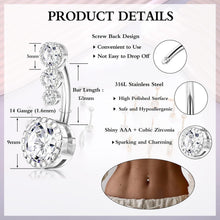 9stk Bauchnabelpiercing Set Gold Silber 14G Piercing