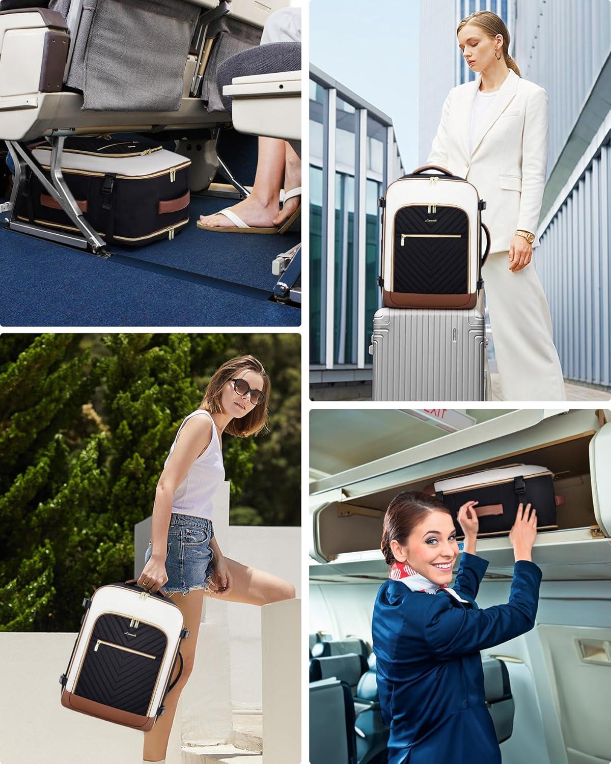 Handgepäck Rucksack 40L Damen Laptop Reisetasche Wasserdicht