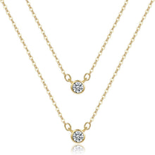 Layering Halskette Damen 14K Vergoldet Silber 925 Anhänger