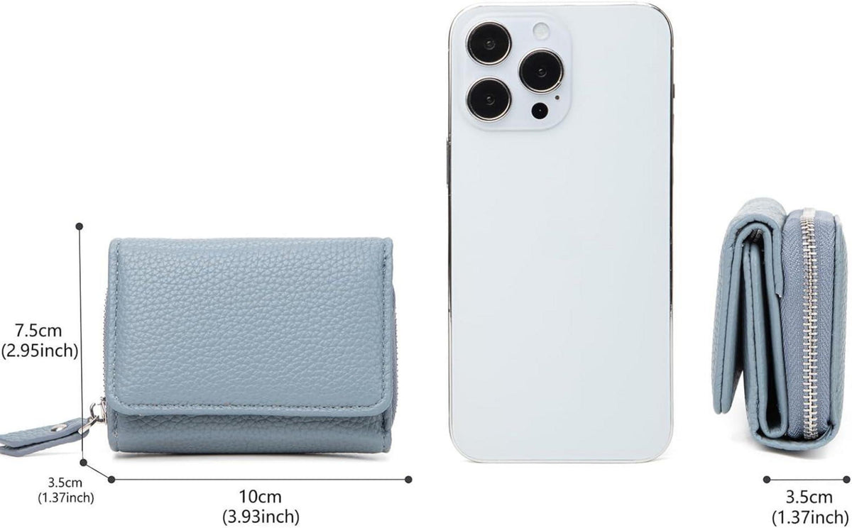 Damen Trifold Leder Geldbörse mit 6 Kartenfächern