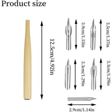 Kalligraphie Stift Set mit 11 Federn – Federhalter & Zeichenfeder