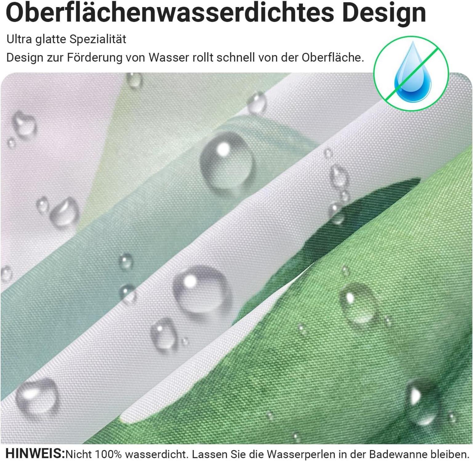 Duschvorhang Grün Blätter