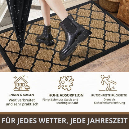 Rutschfeste Fußmatte Braun 80x120 cm – Schmutzfangmatte für Aussen