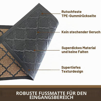 Rutschfeste Fußmatte Braun 80x120 cm – Schmutzfangmatte für Aussen