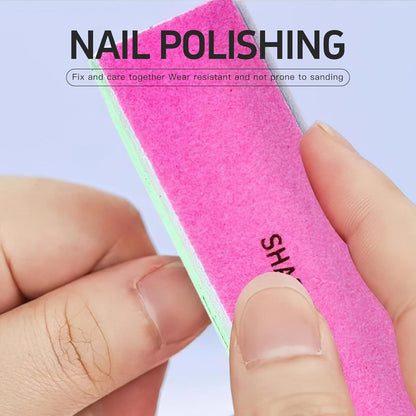 4-Wege-Nagelpolierer 2er-Set für Nägel, Profi Polierblöcke Gelnägel