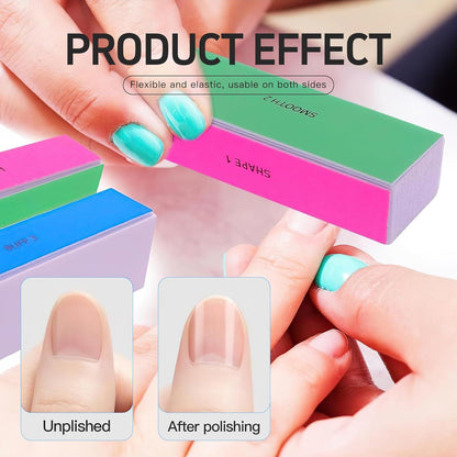 2er Pack 4-Wege-Nagelpolierer für Nägel & Gelnägel