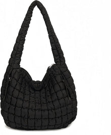 Große Puffer Schultertasche Damen Umhängetasche Reißverschluss