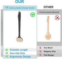 Rückenbürste mit 43 cm Griff, Nass- und