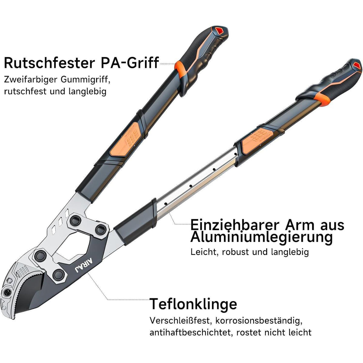 Teleskop Astschere 68-88cm mit SK5 Klinge