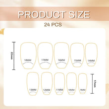 24 Stück Nude Pink Press on Nägel mit Gradient-Designs