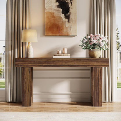 160 cm Konsolentisch Landhausstil – Rustikaler Sofatisch für Wohnzimmer