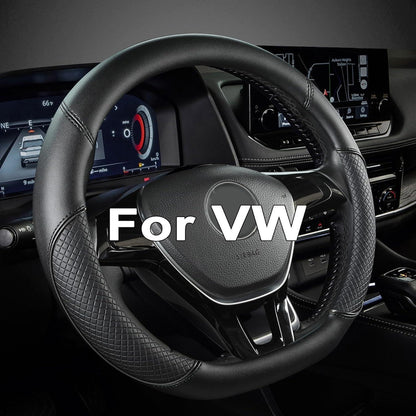 Lenkradbezug D-Form VW, Rutschfest & Atmungsaktiv in Lederoptik