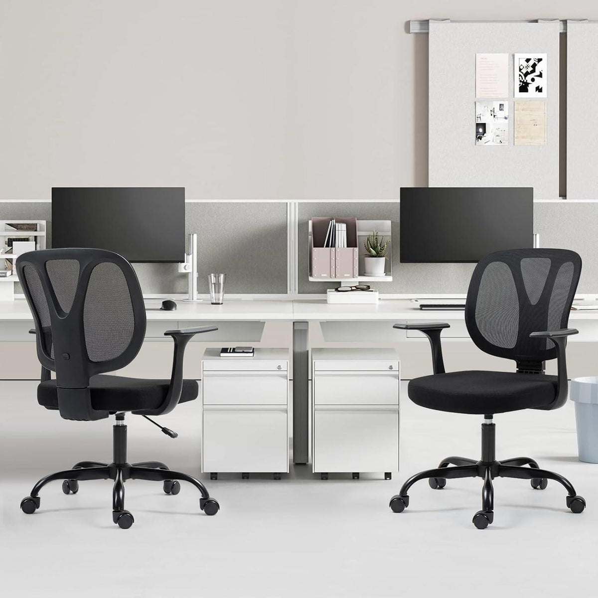 Ergonomischer Ahua Bürostuhl mit Lordosenstütze und Armlehnen