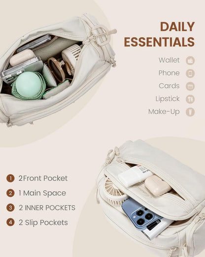 Crossbody Bag Damen Umhängetasche Damen Handtasche Beige