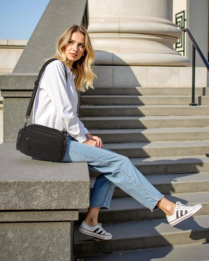 LOVEVOOK Umhängetasche Damen Schwarze Crossbody Bag